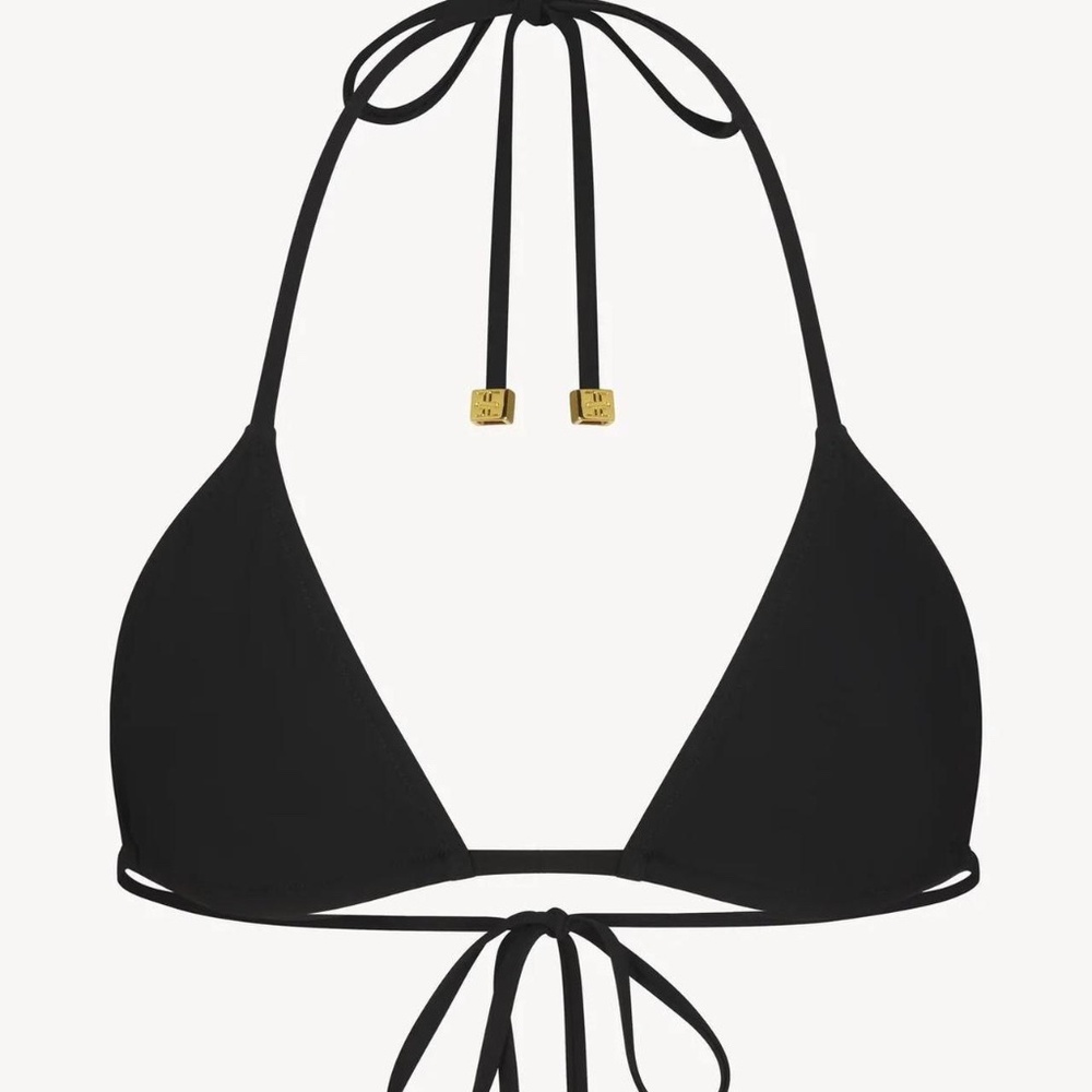 $105 ETERNE la isla black triangle bikini top